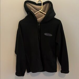 Womens Dark Green Maine Fleece Hoodie